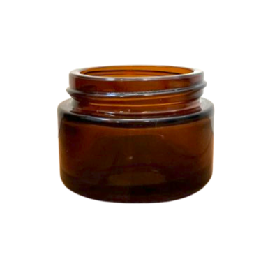 1oz 48-400 Straight-Sided Amber Cream Jar with Lid and Liner (288 Sets per Case) - Cosmetic Pack