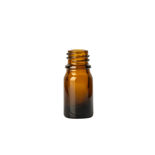 5ml Amber Euro Round (255 Bottles per Case) - Cosmetic Pack