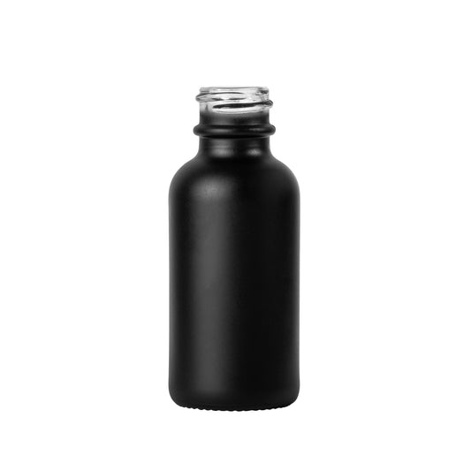 1oz Matte Black Boston Round (360 Bottles per Case) - Cosmetic Pack