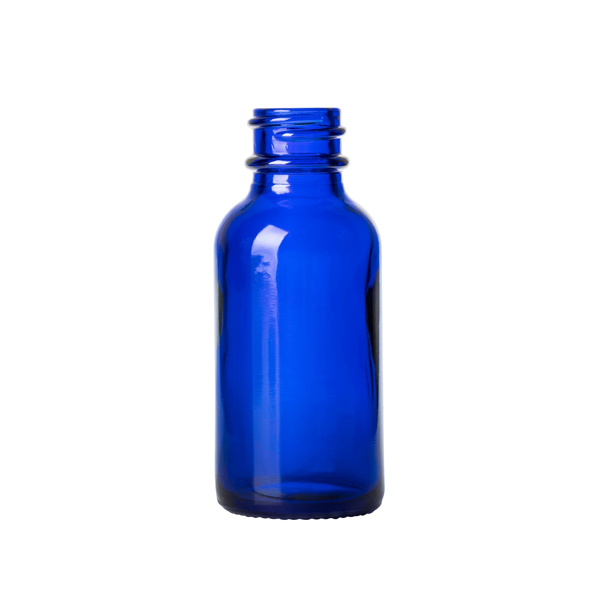 1oz Cobalt Blue Boston Round (360 Bottles per Case) - Cosmetic Pack