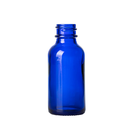 1oz Cobalt Blue Boston Round (360 Bottles per Case) - Cosmetic Pack