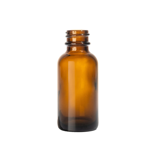 1oz Amber Boston Round (360 Bottles per Case) - Cosmetic Pack