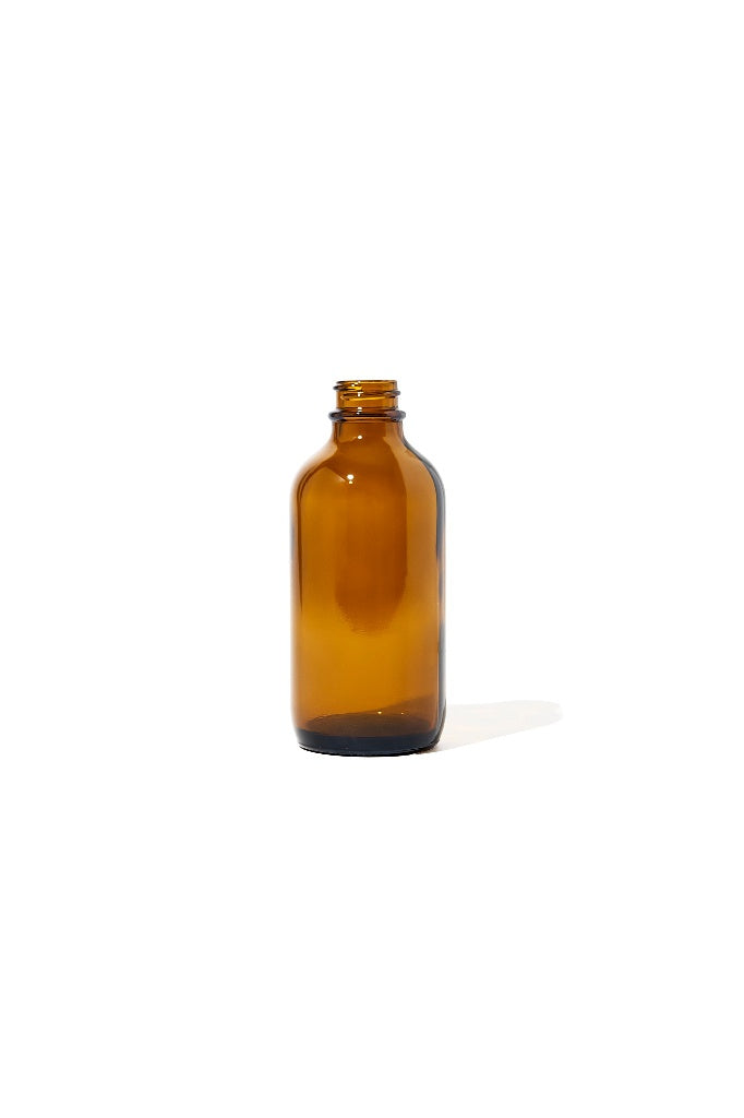 4oz Glass Amber Boston Round Wholesale Packaging