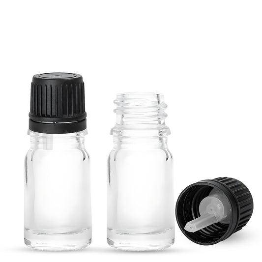 5ml Flint Euro Round + 18-415 Tamper-Evident Orifice Reducer Caps (255 Sets per Case) - Cosmetic Pack