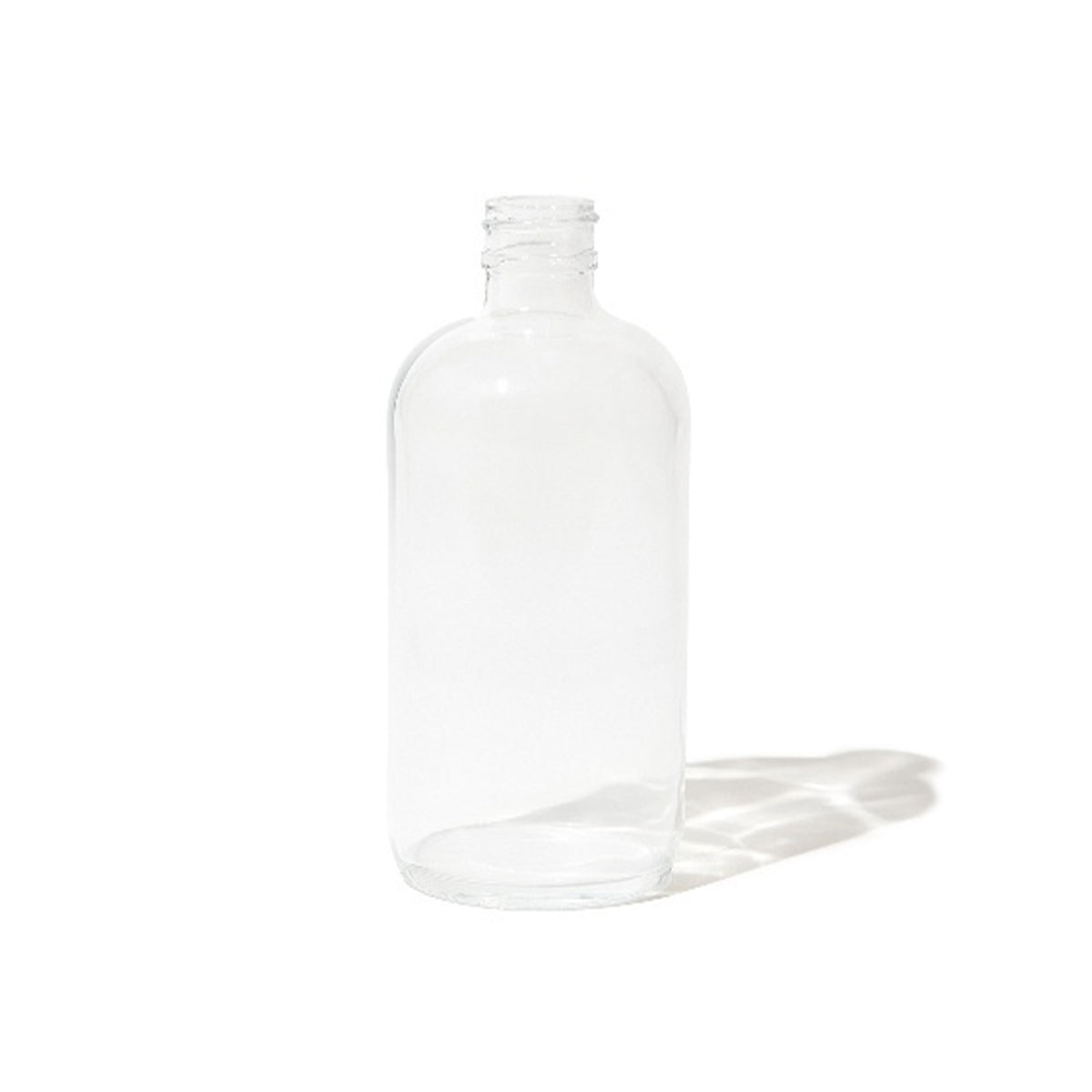 8oz Glass Clear Boston Round | 24/400 | 96 Pcs