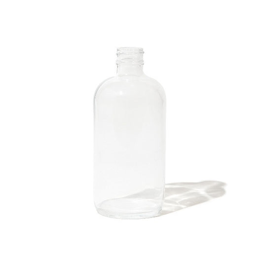 8oz Glass Clear Boston Round | 24/400 | 96 Pcs