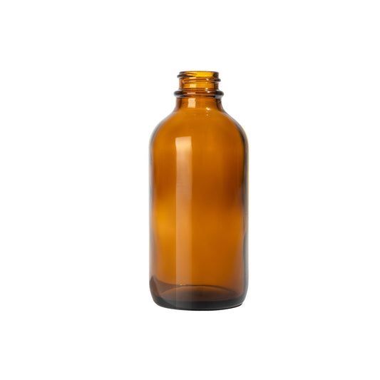4oz Amber Boston Round (128 Bottles per Case) - Cosmetic Pack